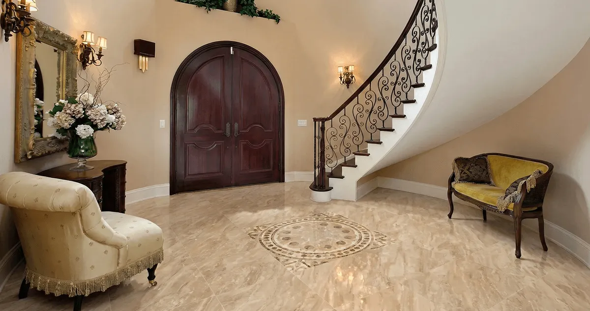 Entrance hall with professionally installed ceramic tile flooring in Omaha NE